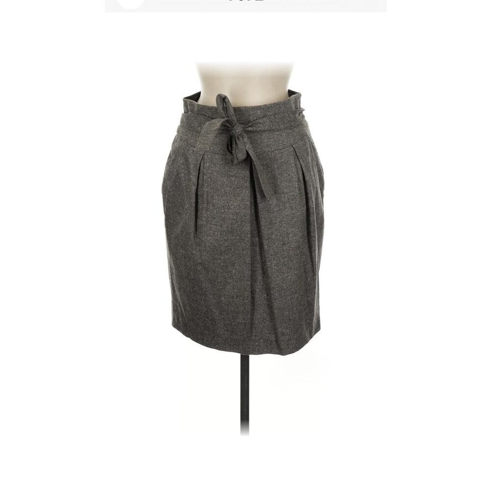 Robert Rodriguez Women‎ Gray Wool Mini Skirt Sz 10 Academia